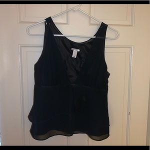 Black V-neck Tank